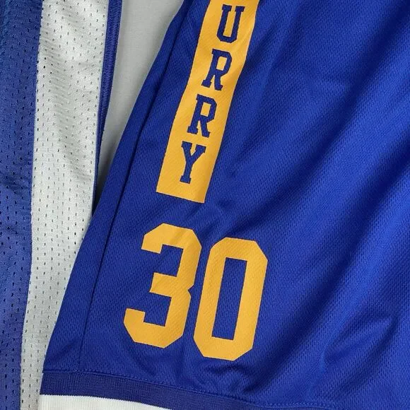 NBA Steph Curry Golden State Warriors Basketball Shorts Men's XL Blue Sportwear - Picture 4 of 15
